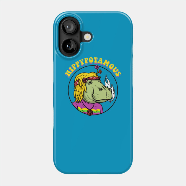 Hippy Potamous Phone Case by dumbshirts