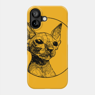 Inside out sphynx cat Phone Case