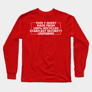 100% recycled Starfleet Security Long Sleeve T-Shirt