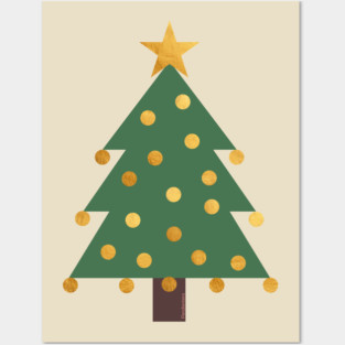 Classic Christmas tree Posters and Art