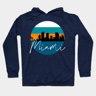 Miami Skyline Football Colors Hoodie