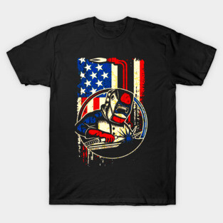 Weld Vintage American Flag Welding T-Shirt