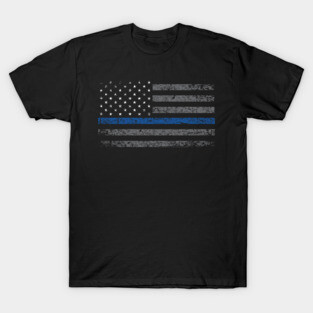 Thin Blue Line Flag T-Shirt