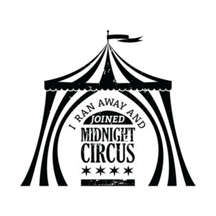 Ran Away with Midnight Circus Black T-Shirt