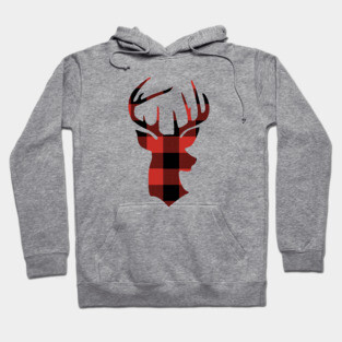 Red Flannel Deer Hunting Buck Hunter Hoodie
