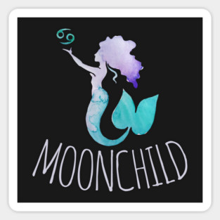 Moonchild cancer zodiac mermaid Sticker