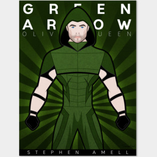 Heroes Unmasked: Green Arrow Tooniefied Poster Posters and Art