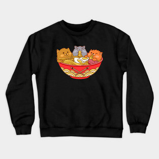 Ramen and cats Crewneck Sweatshirt