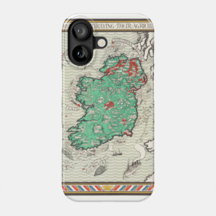 Old Vintage Map of Ireland by MacDonald Gil (1929) Phone Case