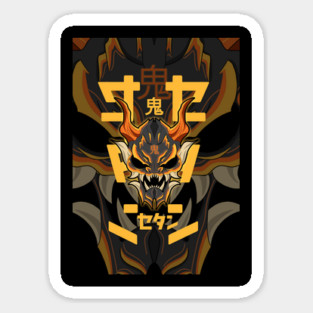 oni mask Sticker