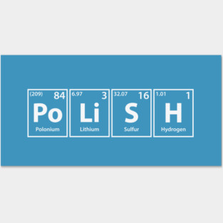 Polish (Po-Li-S-H) Periodic Elements Spelling Posters and Art