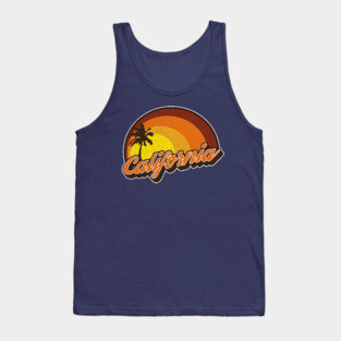 California Sunset Vintage Style Tank Top