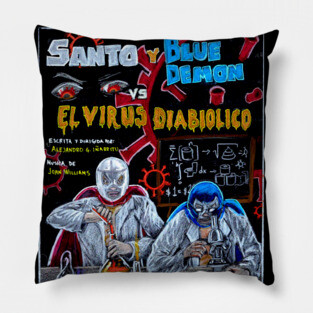 Santo Y Blue Demon vs El Virus Diabolico Pillow