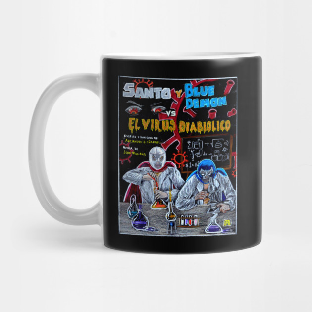 Santo Y Blue Demon vs El Virus Diabolico by santillanesarte