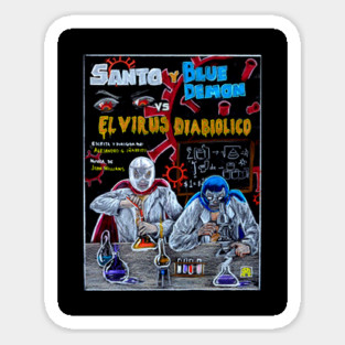 Santo Y Blue Demon vs El Virus Diabolico Sticker