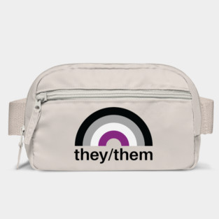 They/Them Pronouns Asexual Rainbow Bag