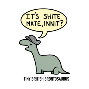 Tiny British Brontosaurus T-Shirt