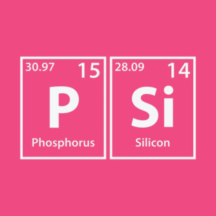 Psi (P-Si) Periodic Elements Spelling T-Shirt