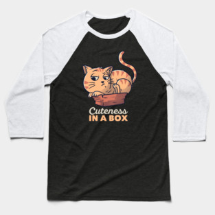 Cuteness In A Box Funny Cat Gift Baseball T-Shirt