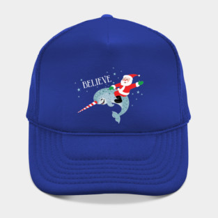 Believe: Santa Riding Narwhal Hat