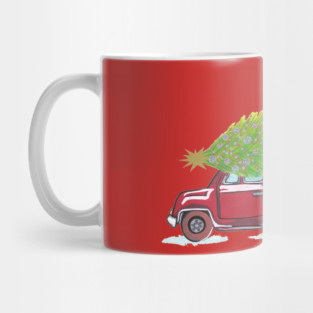 Christmas tree car Mug