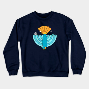 Bird Landscape Crewneck Sweatshirt