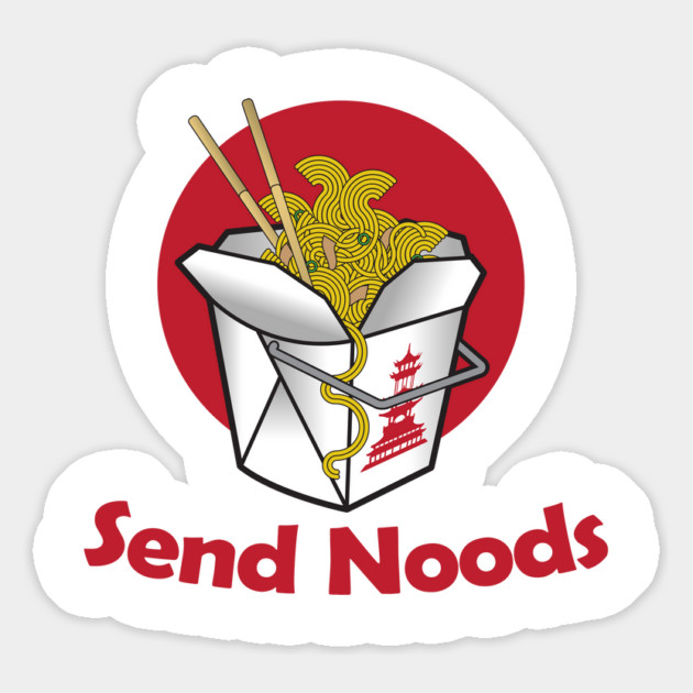 Send Noods - Funny Chinese Noodle Lover Gift Magnet by Nonstop Shirts