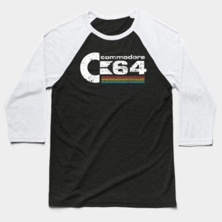 Commodore 64 Retro Computer Baseball T-Shirt