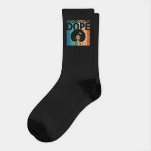 Unapologetically Dope Black Afro Tee Black History Feb Gift Socks