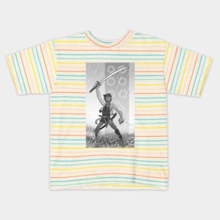 Kikuchiyo Final Battle! (BW) Kids T-Shirt