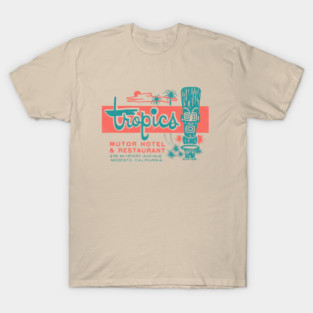 Tropics Motor Hotel 1950s Retro Matchbook Art T-Shirt
