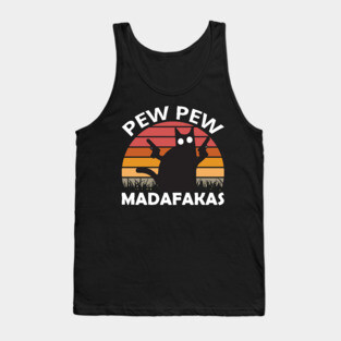 Pew Pew Cat Gaming Cat Tank Top