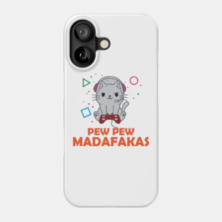 Pew Pew Cat Gaming Cat Phone Case