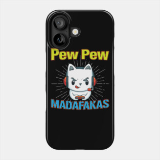Pew Pew Cat Gaming Cat Phone Case