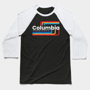 Columbia Tennessee TN Mule Capital of the World Main Street Square USA TN Retro Vintage Baseball T-Shirt