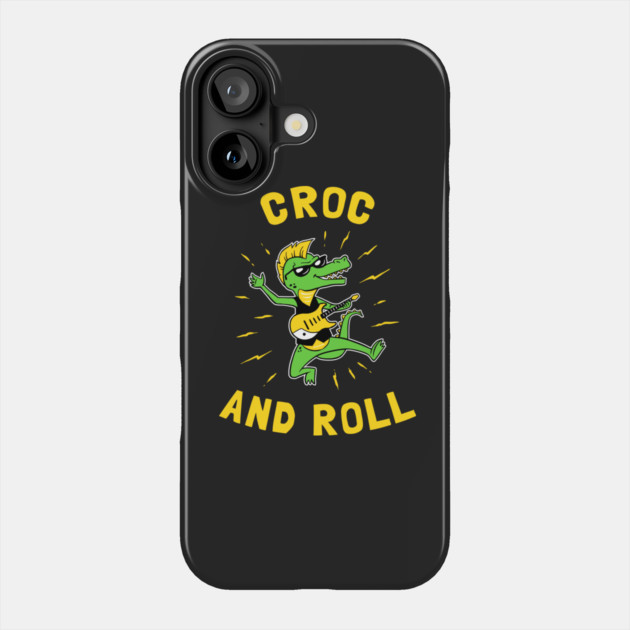 Croc And Roll Phone Case by dumbshirts