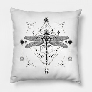 Dragonfly Tattoo Pillow