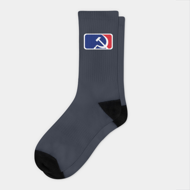Hammer Sickle Baseball Socks by dumbshirts