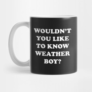 Wouldn't You Like To Know Weather Boy Mug