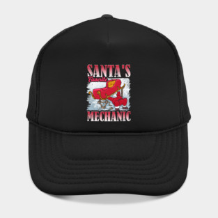 Christmas Santa's Favorite Mechanic Auto Diesel Electrical Hat