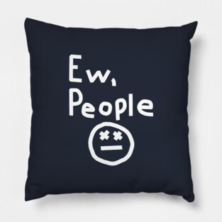 Ew People White Line Pillow