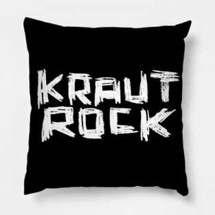 Hand Lettering Typeface Krautrock Music Pillow