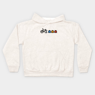 Retro Bicycle Game Kids Hoodie