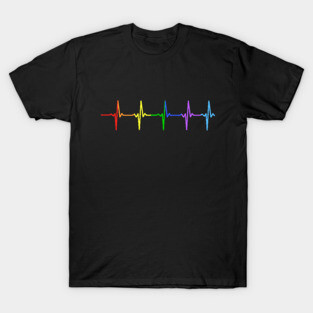 Gay Pride LGBT Heartbeat Pulse T-Shirt