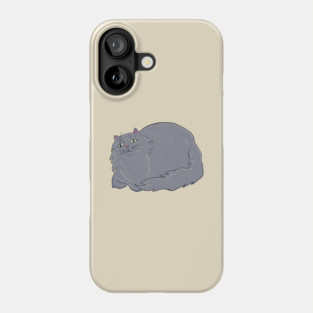 Fluffy Gray Cat Phone Case
