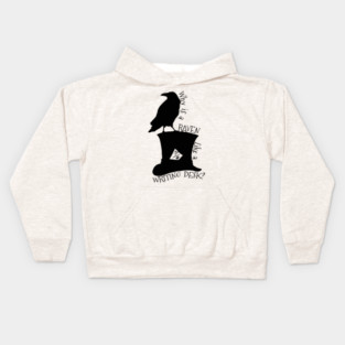 Why Is A Raven Like A Writing Desk Alice In Wonderland Mad Hatter Riddle Silhouette Shirt Kids Hoodie