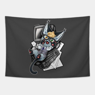 The Desk Cat Tapestry