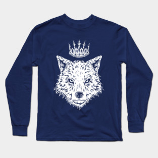 WHITE WOLF KING 1 ink Long Sleeve T-Shirt