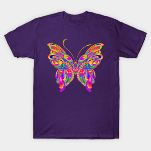 Bright and Colorful Butterfly T-Shirt
