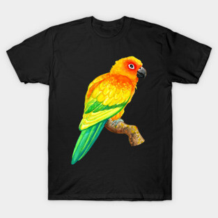 Sun Conure Parrot Watercolor T-Shirt